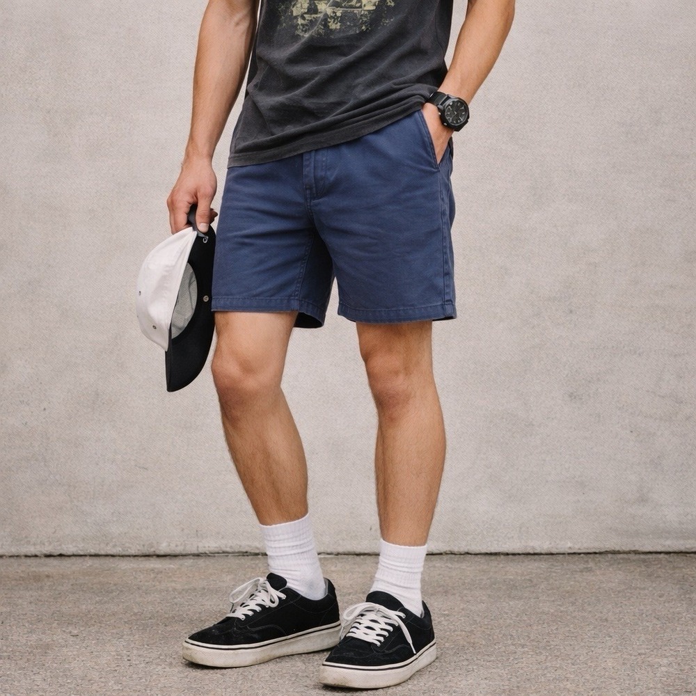 Croft & Barrow Shorts XXL Blue Elastic Waist‎ Casual Comfort Stretch